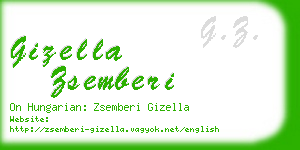 gizella zsemberi business card